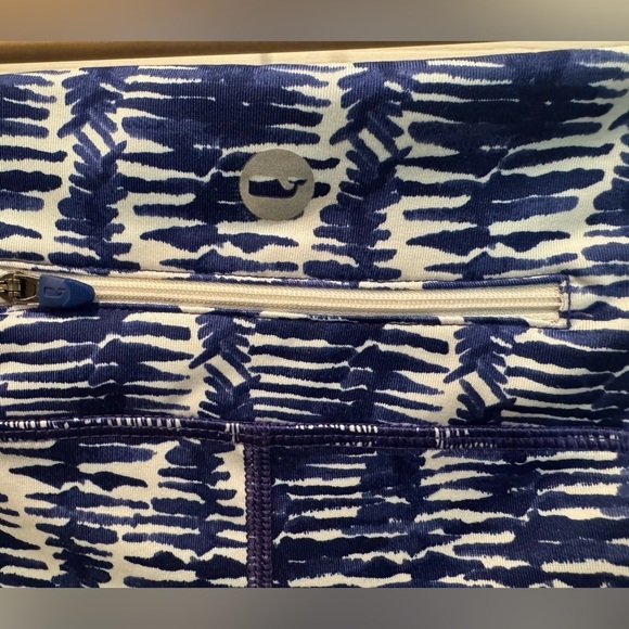 Vineyard Vines Womens Leggings Performance Capri Blue & White Pattern Size Small - Picture 5 of 10